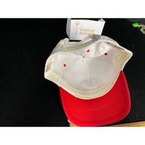 Vintage Massey Ferguson Patch Hat Cap Snapback Red White Farm Tractor